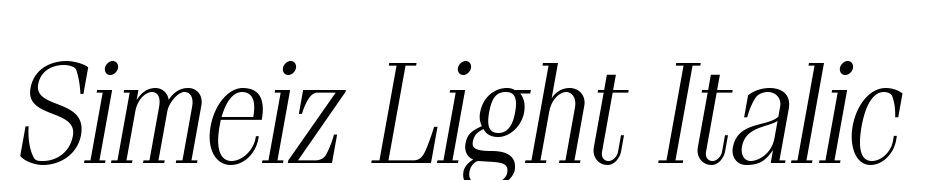 Simeiz Light Italic Yazı tipi ücretsiz indir